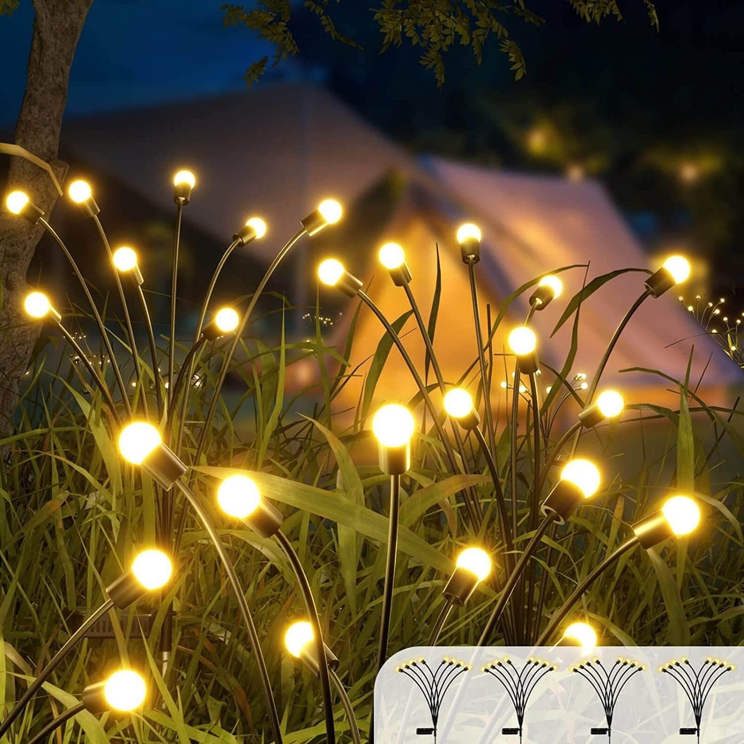 Solar Garden Stake LED Outdoor Lamp