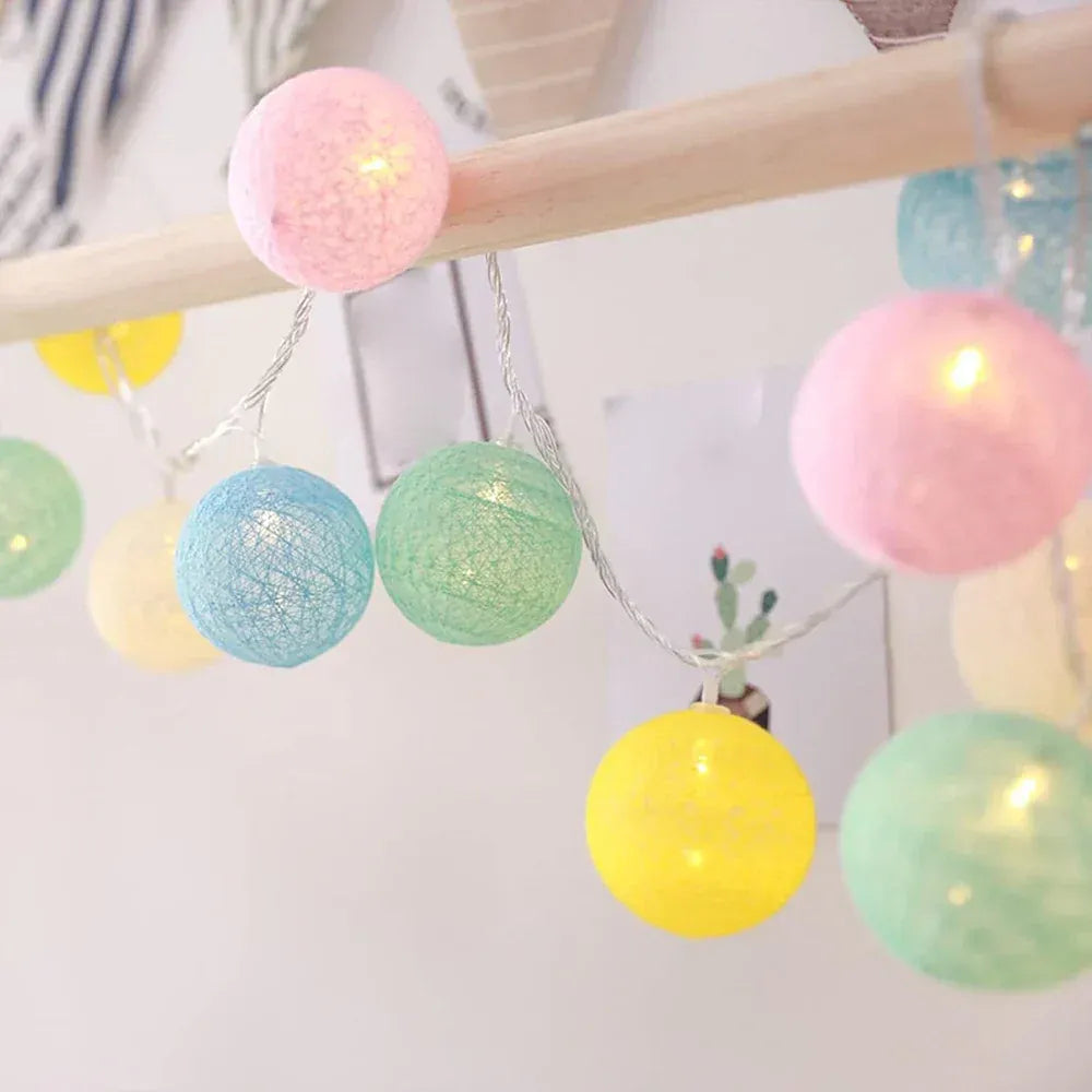 Woven Ball String Lights
