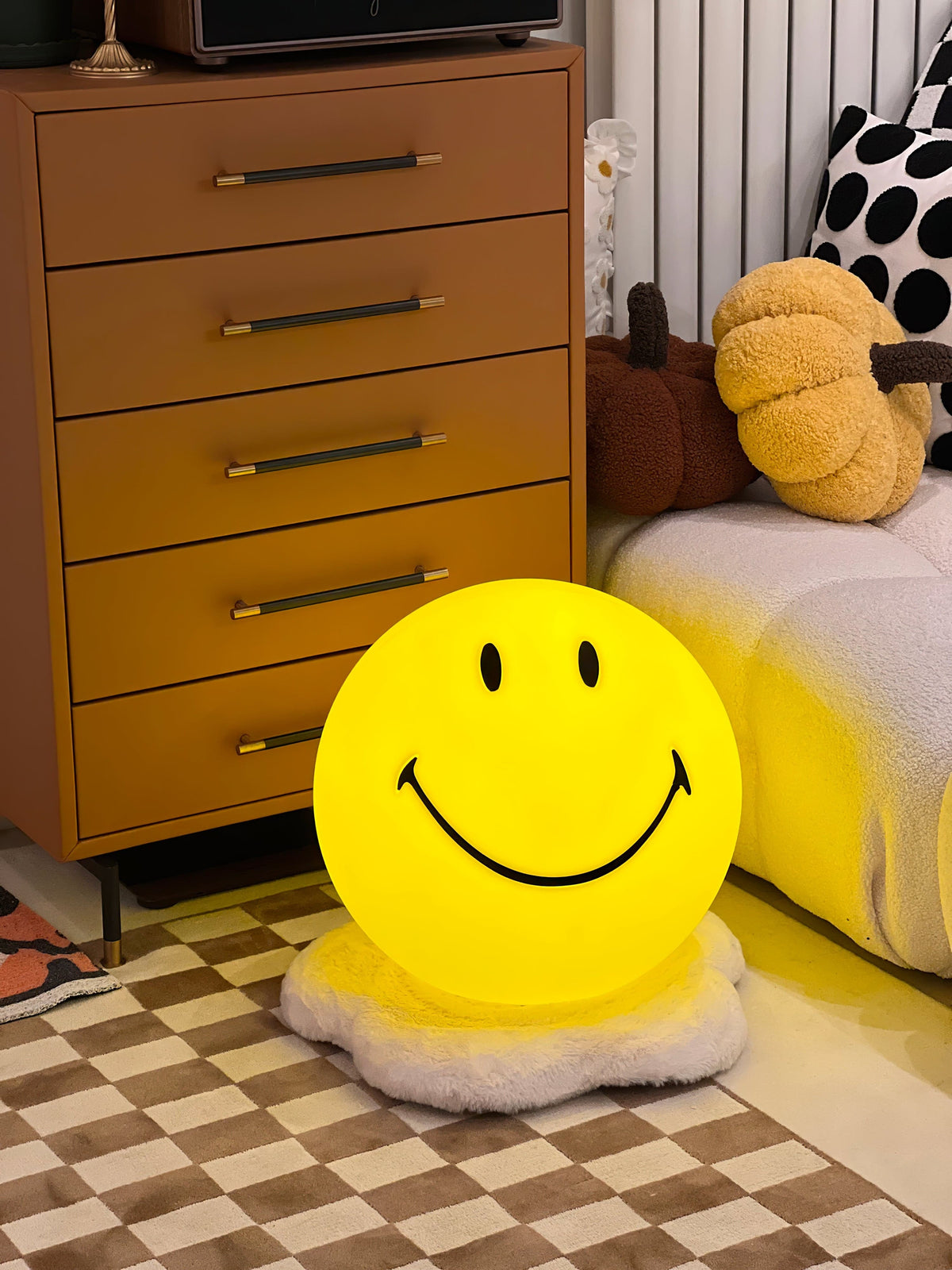 Cheerful Glow Night Light for Kids — Dimmable LED Yellow Lamp