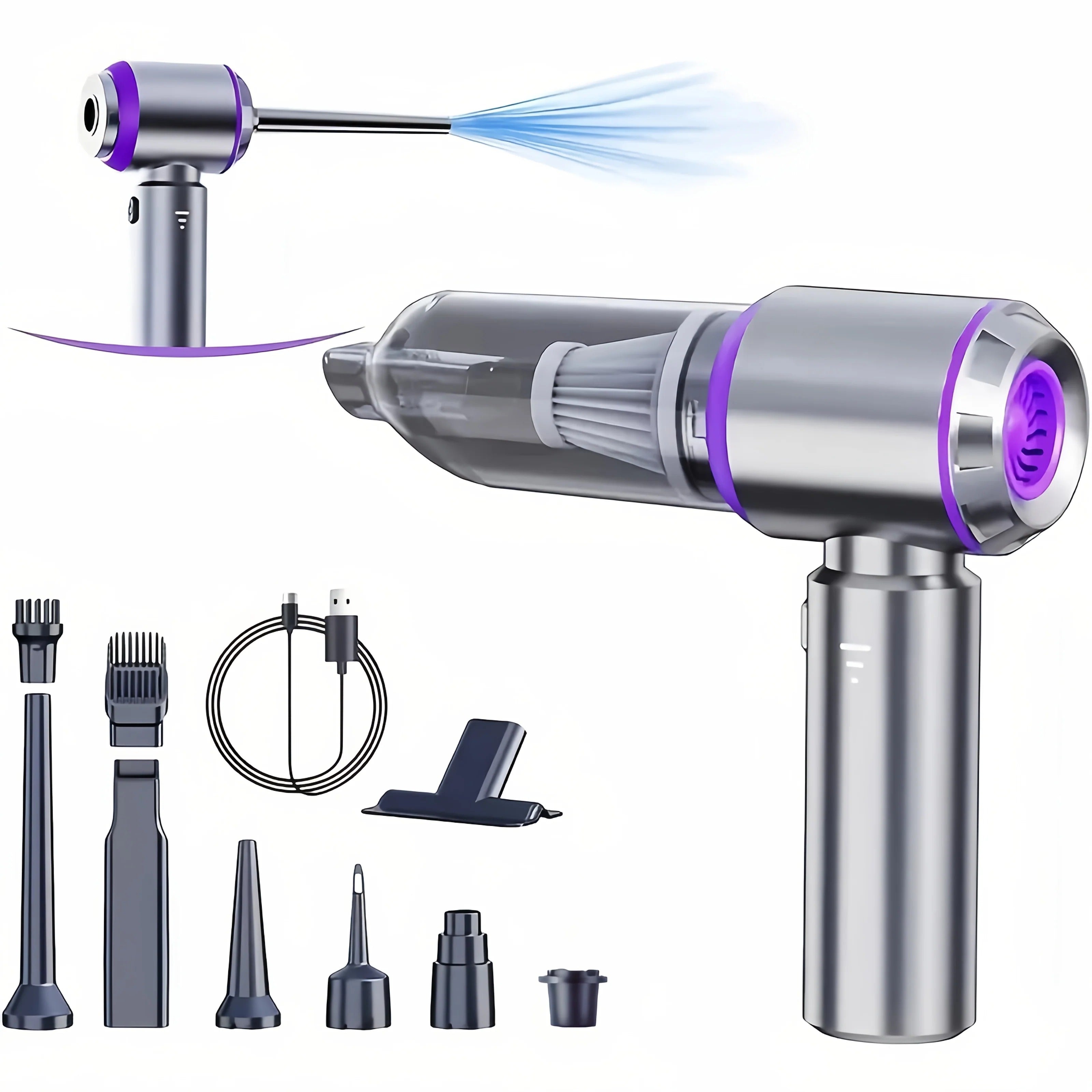 Cordless 4-in-1 Car Vacuum with Air Pump and Blower