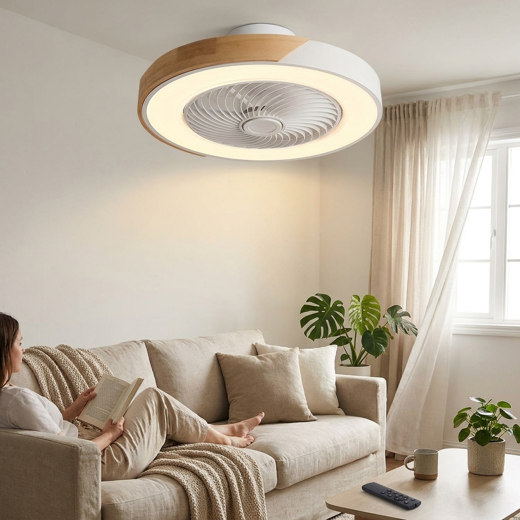 Bladeless Ceiling Fan with LED Light