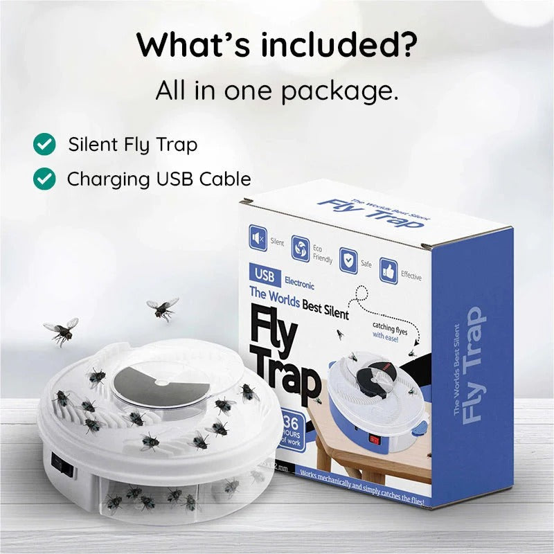 USB Silent Fly Trap with Rotating Arm