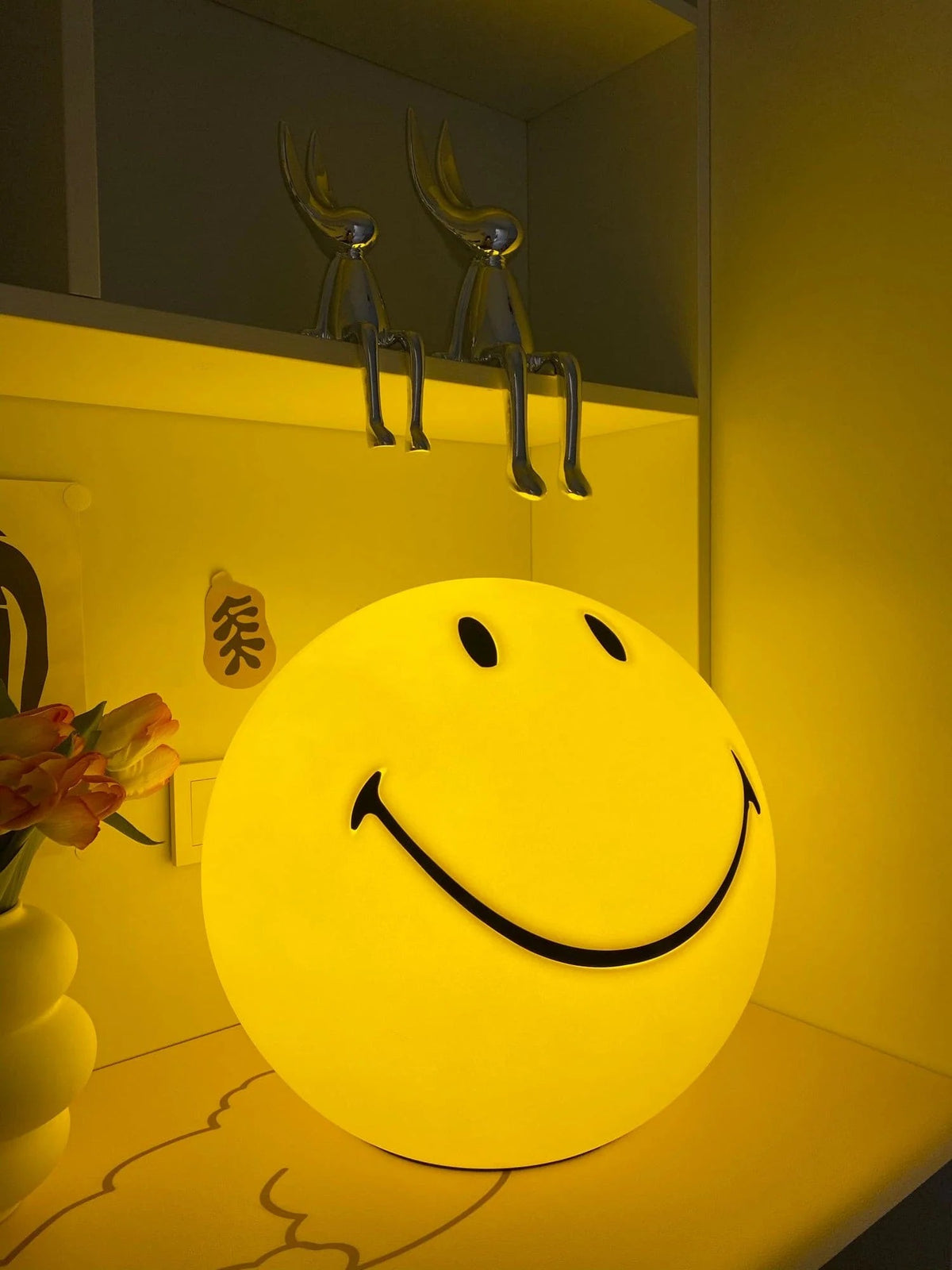 Cheerful Glow Night Light for Kids — Dimmable LED Yellow Lamp
