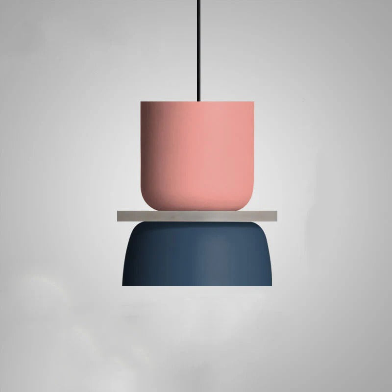 Nordic Colorful Macaron Metal Pendant Light for Living Room