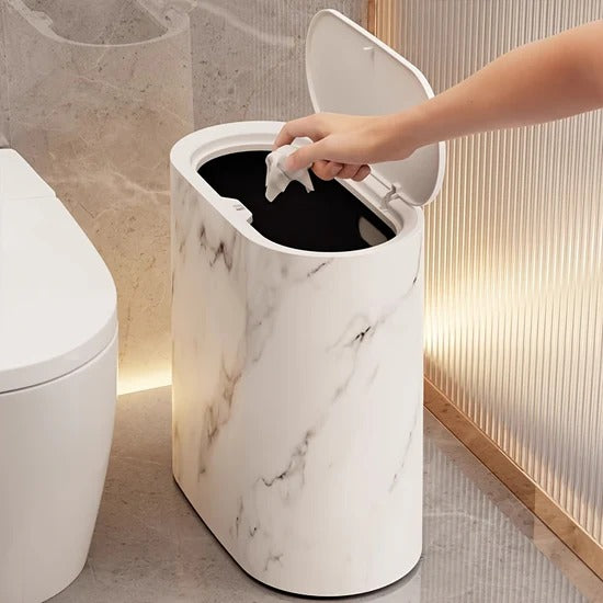Marble Design Waste Bin with Lid