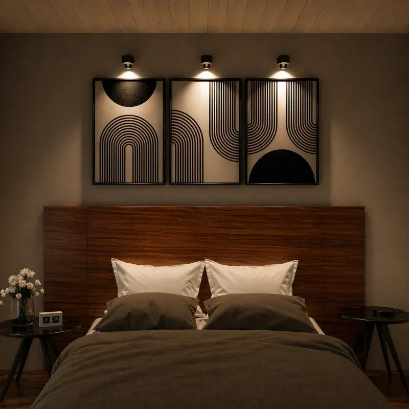 Cordless Magnetic Wall Lamp with 360 Rotation and Dimmable Warm Light for Bedside