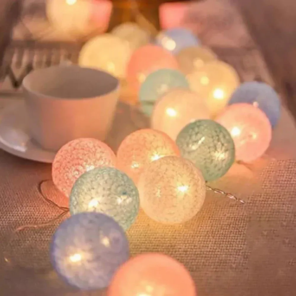 Woven Ball String Lights