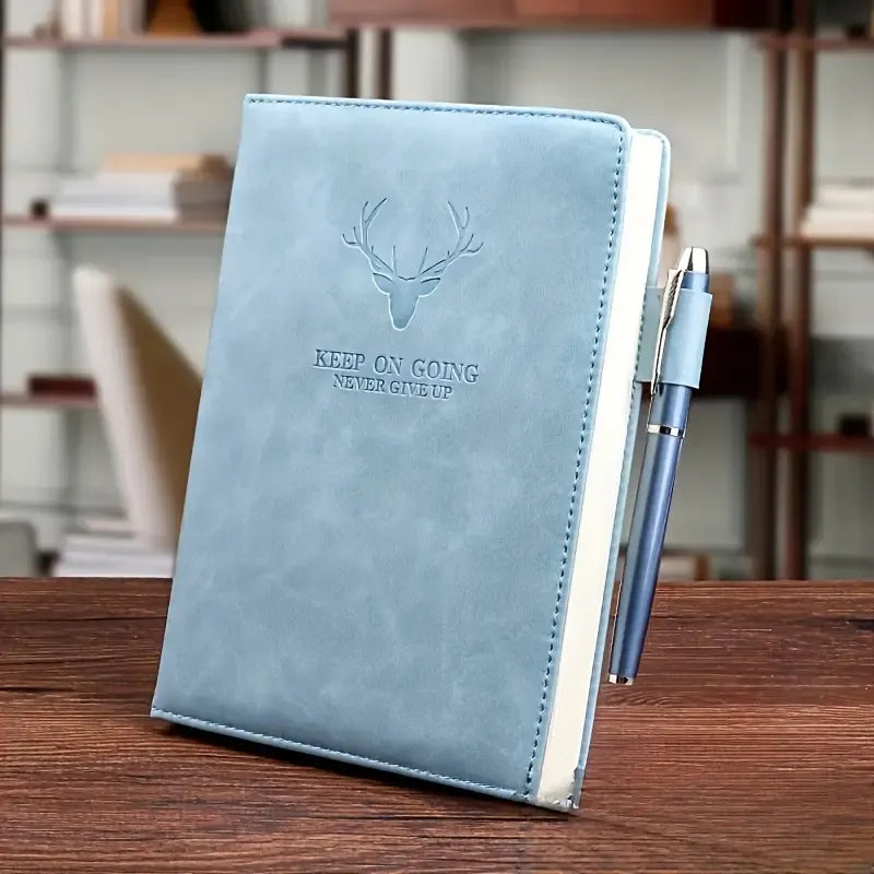 360-Page Faux Leather Notebook with Bookmark