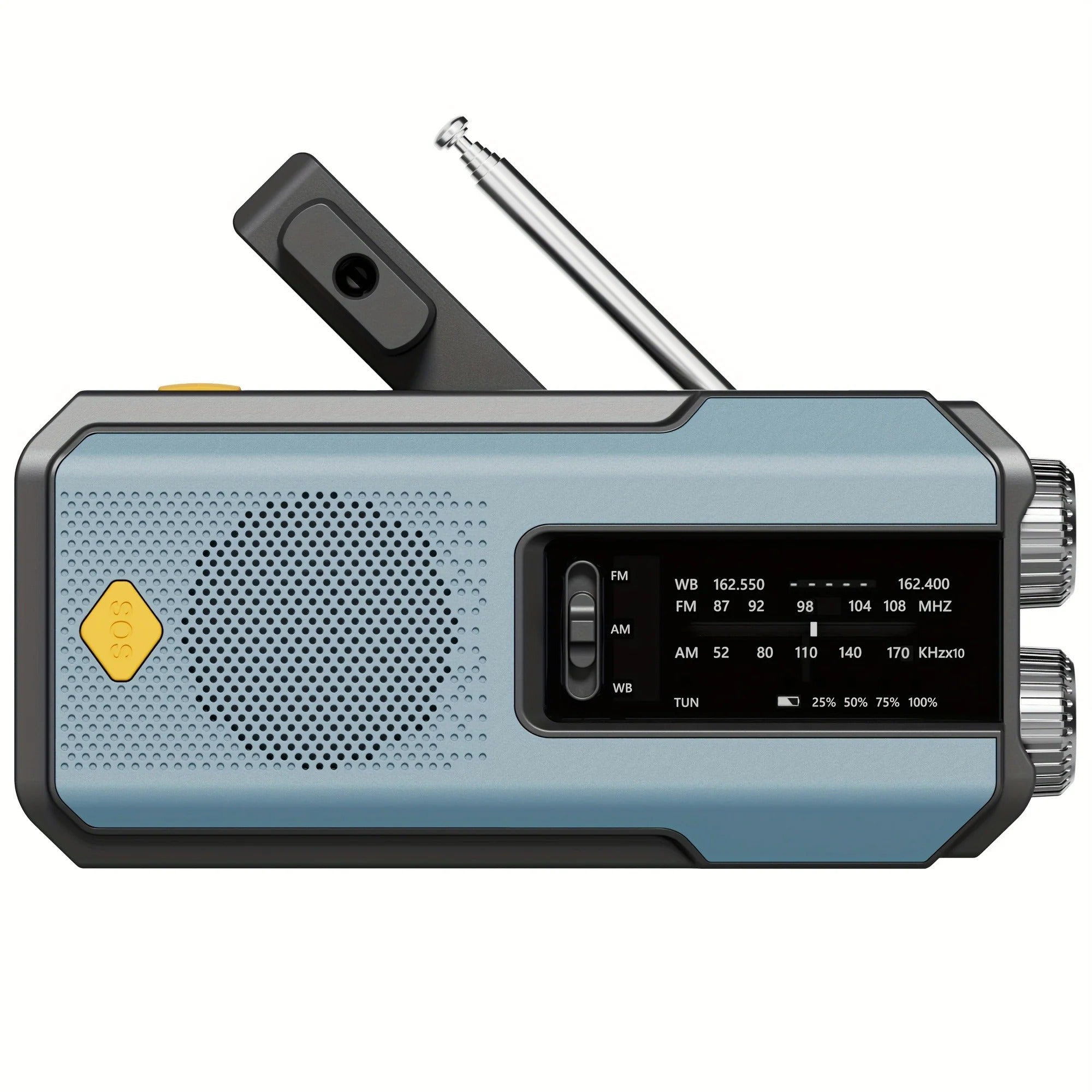 Hand Crank Emergency Radio with Solar and Flashlight