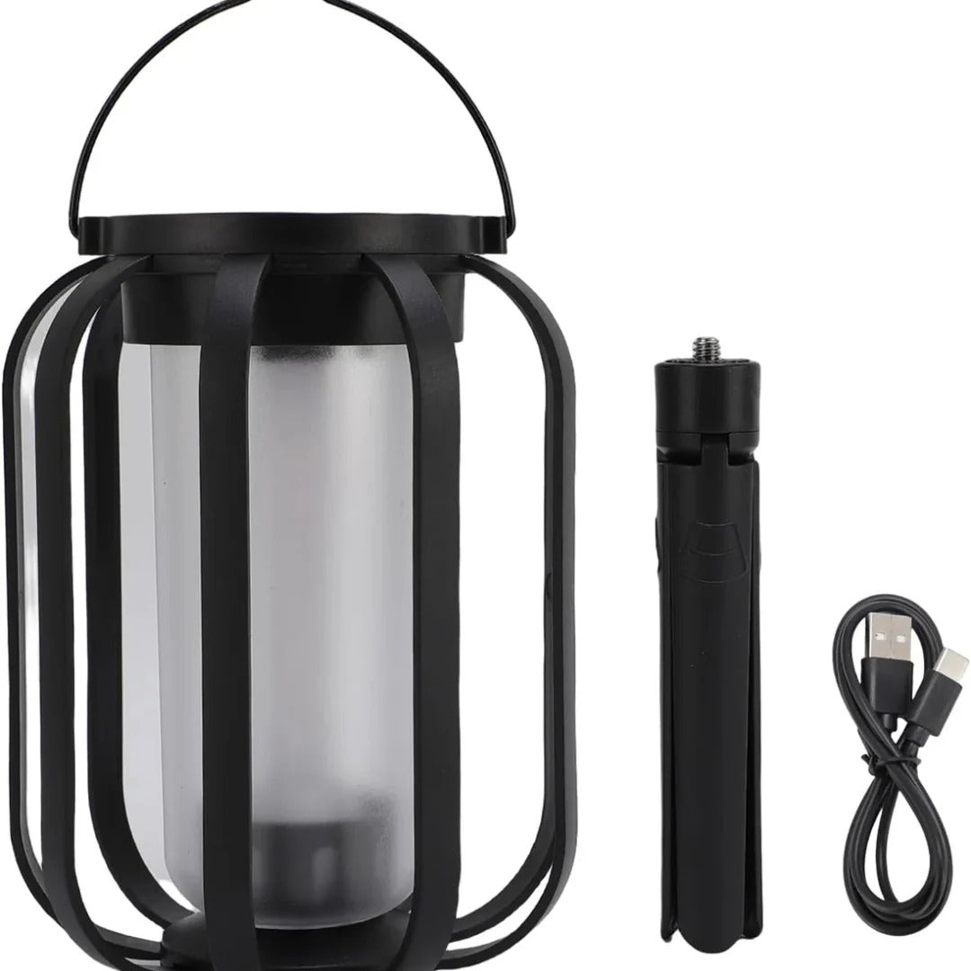 Solar LED Flame Effect Lantern