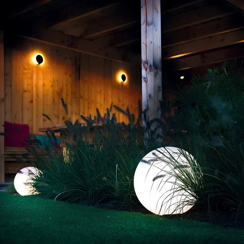 Spherical LED Outdoor Garden Lamp with 16 Colours and Remote