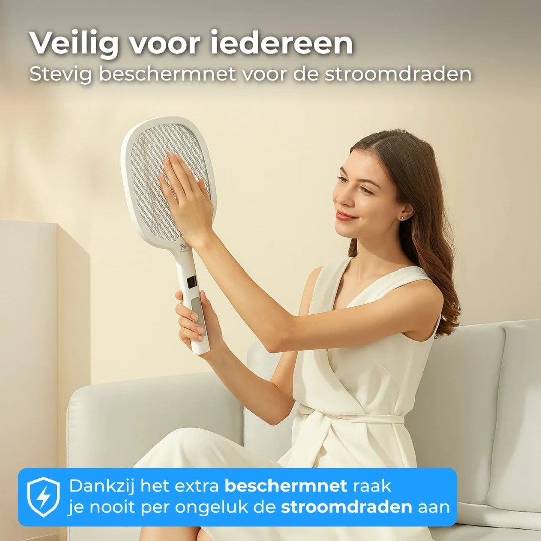 Rechargeable Electric Fly Swatter with UV Light