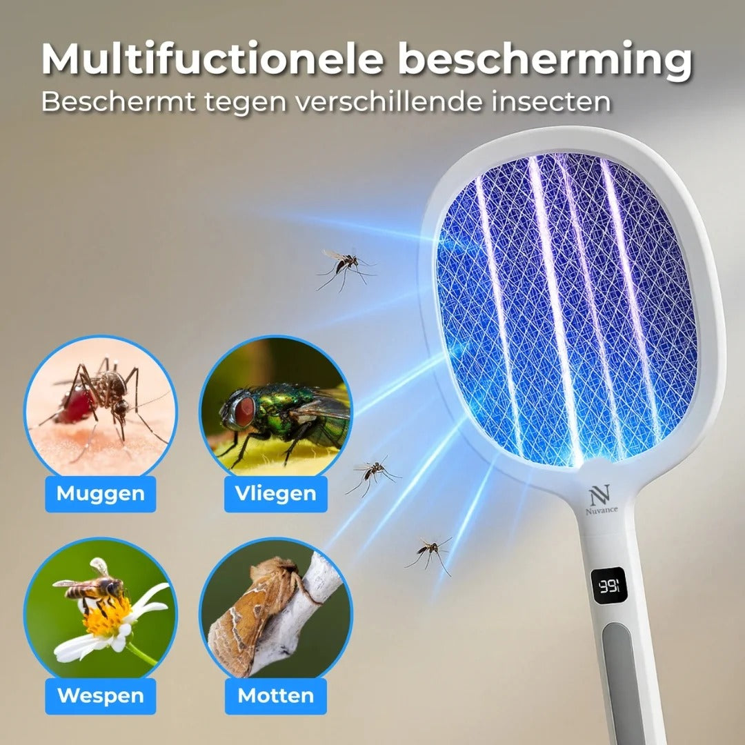 Rechargeable Electric Fly Swatter with UV Light