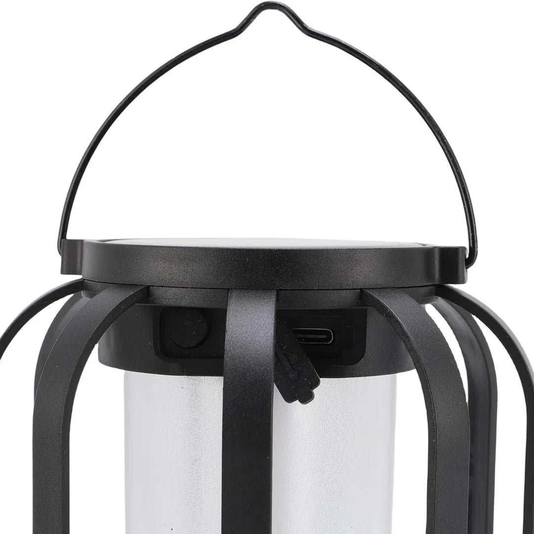 Solar LED Flame Effect Lantern