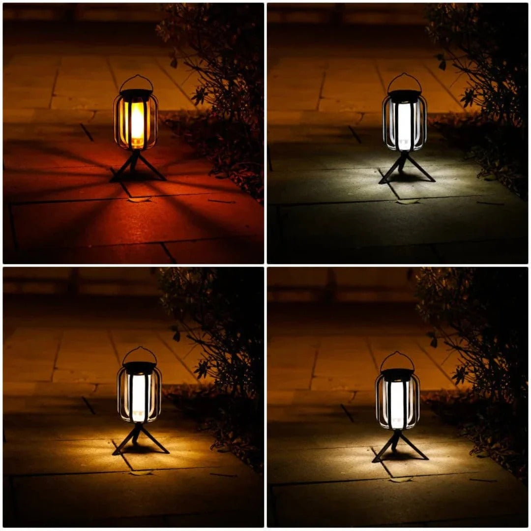 Solar LED Flame Effect Lantern