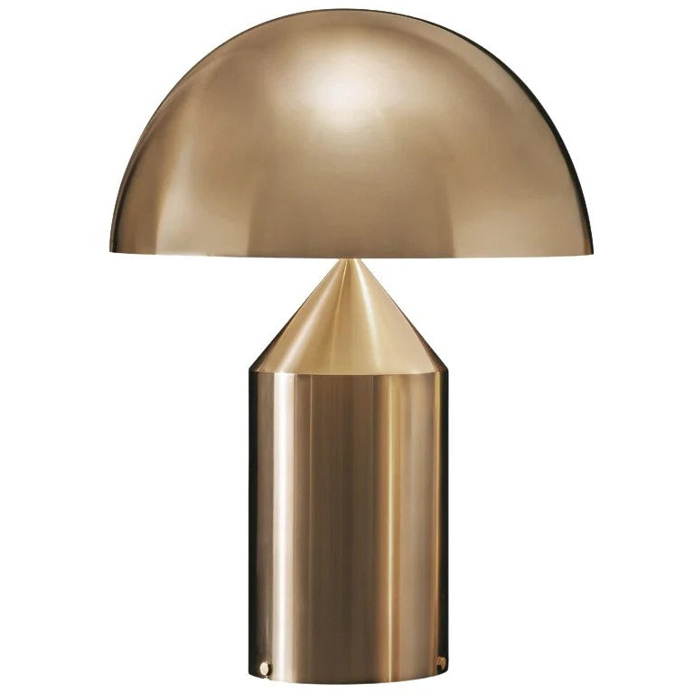 Metal and Glass Table Lamp in Black and Gold