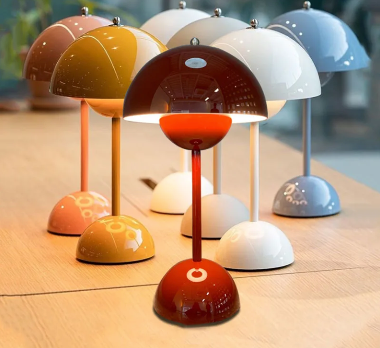 Minimalist Wireless Rechargeable LED Table Lamp with Touch Dimming for Bedroom