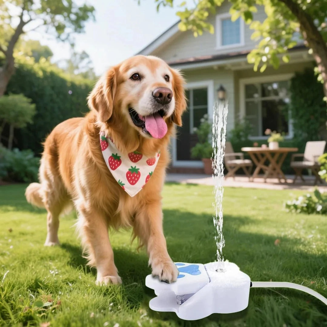 Paw-Activated Dog Water Fountain