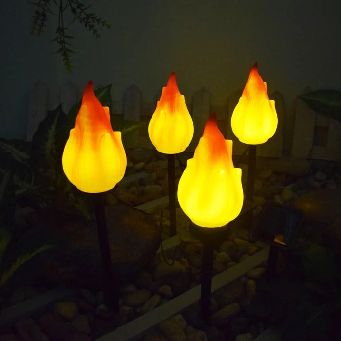 Solar LED Garden Stake Yellow and Red