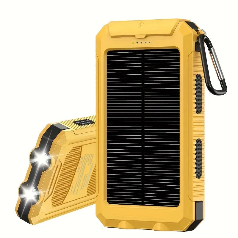10000 mAh Solar Power Bank with LED and Compass