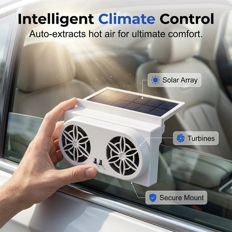 Solar-Powered Car Window Fan
