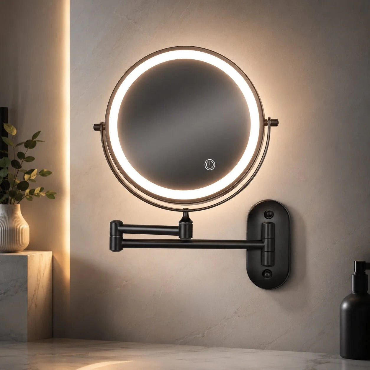LED Wall Mirror with Magnification