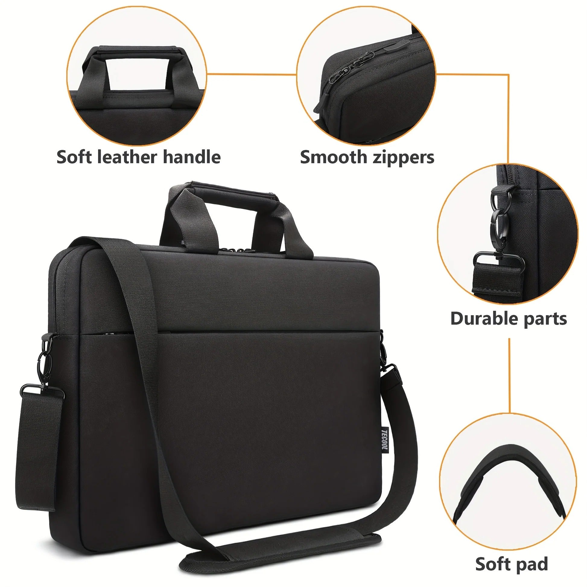 Laptop Shoulder Bag with TSA-Friendly Design