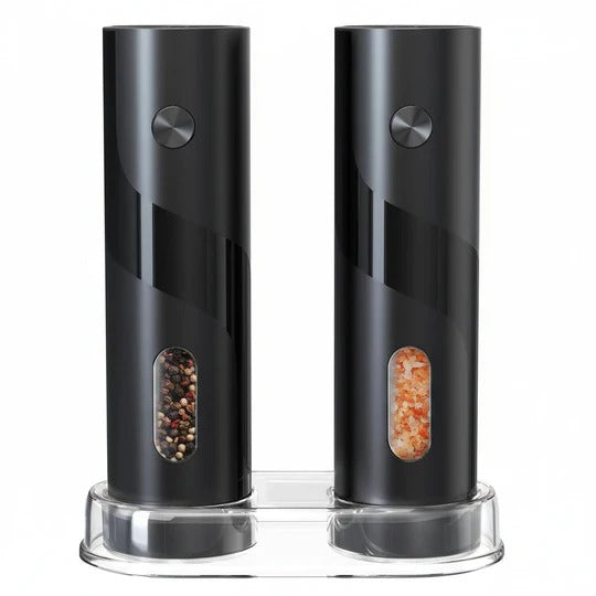 Electric Salt & Pepper Grinder Set with USB Charging Base