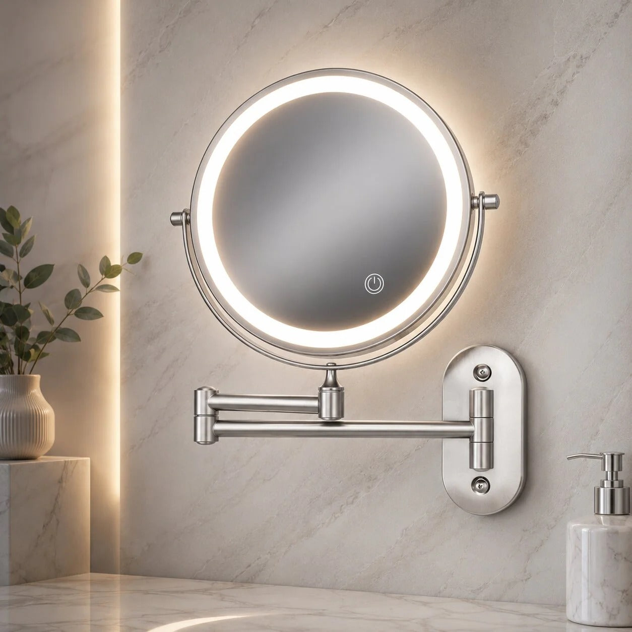 LED Wall Mirror with Magnification