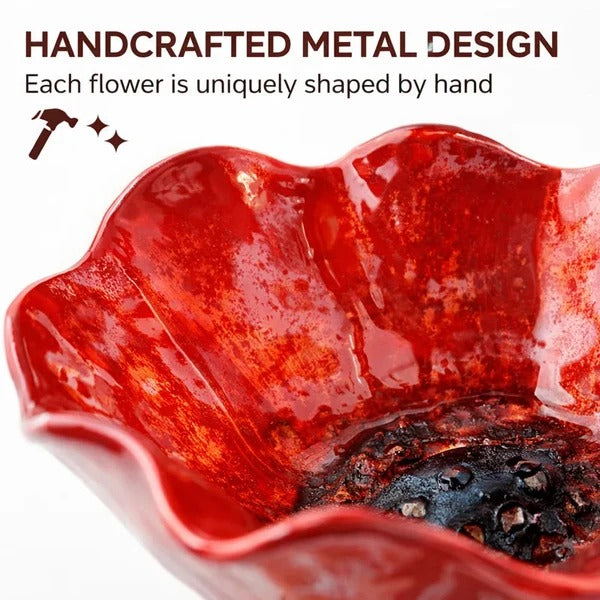 Flower-Shaped Bird Bath Garden Stake