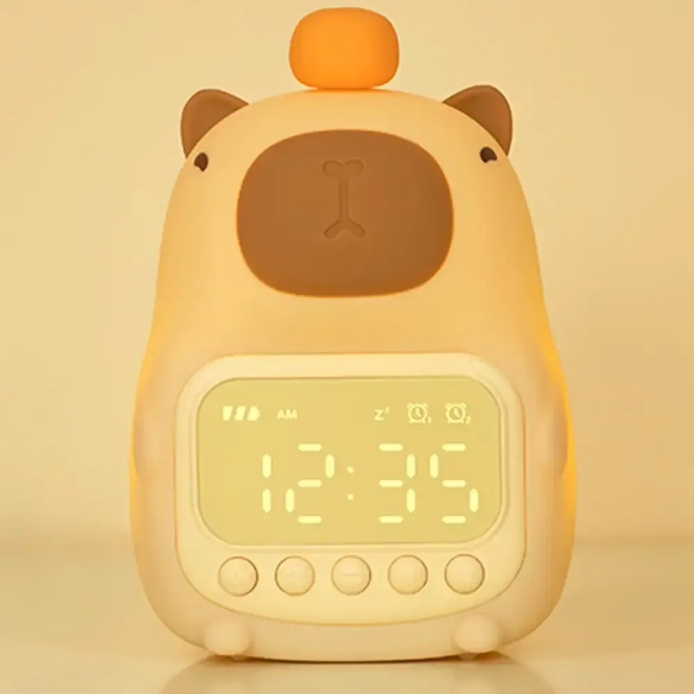Digital Capybara Alarm Clock with Night Light