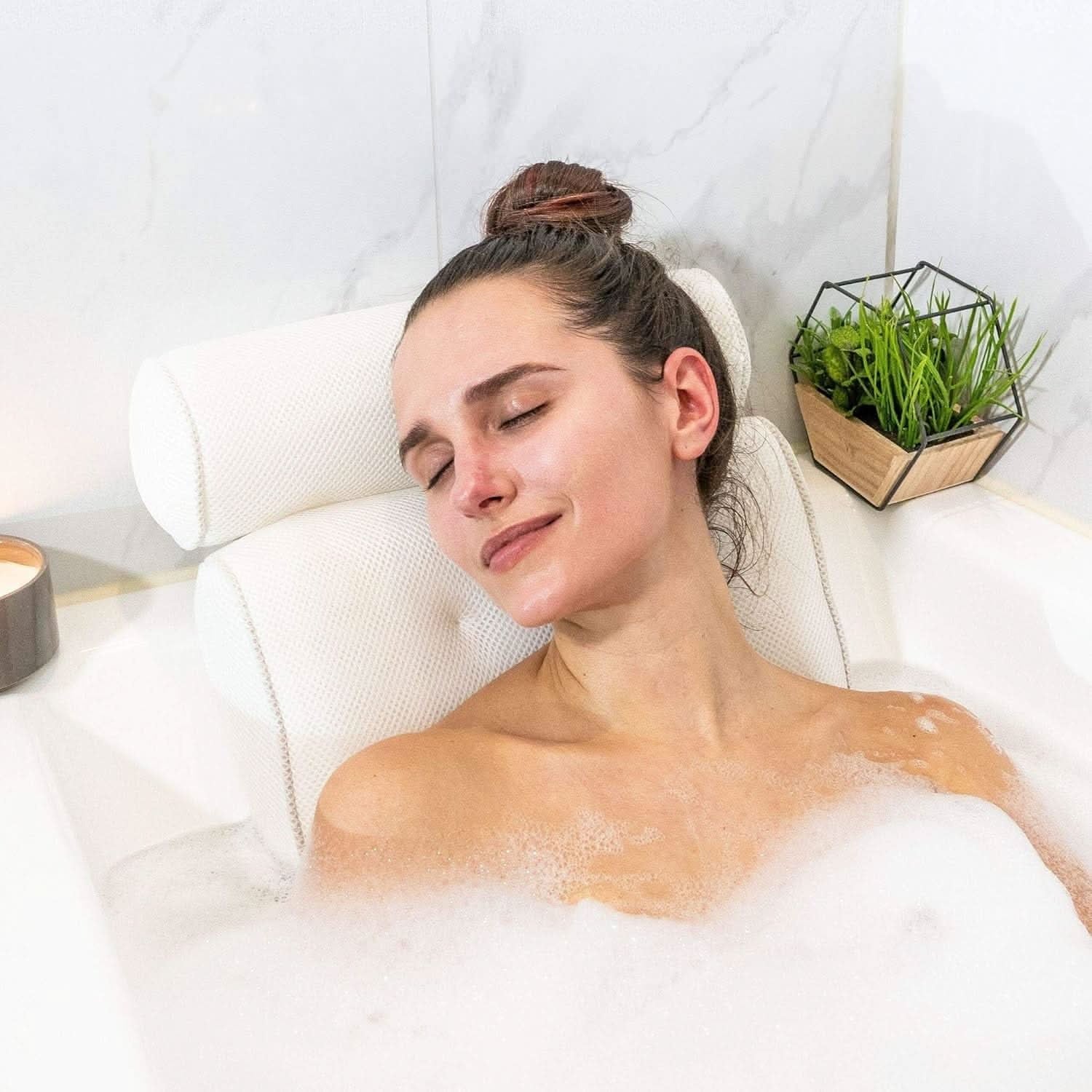 Ergonomic Bath Pillow with Neck Support