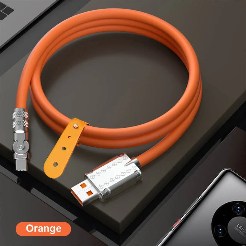 Rotating 120W Fast-Charge USB Cable
