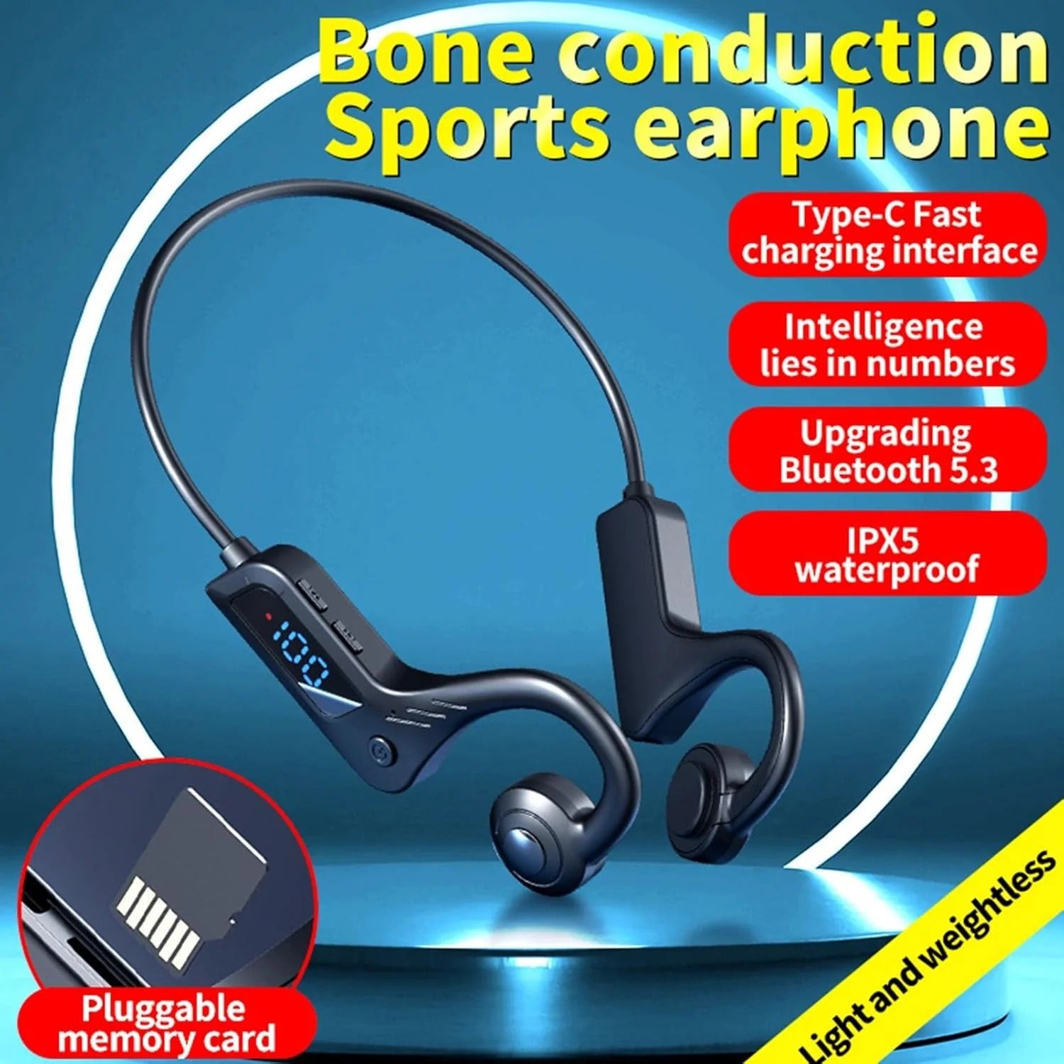 Open-Ear Bone Conduction Wireless Headphones