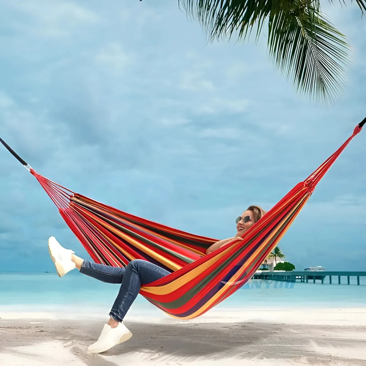 Canvas Hammock with Reinforced Support Structure