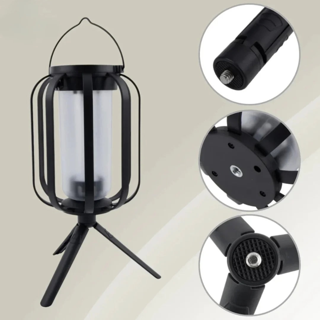 Solar LED Flame Effect Lantern