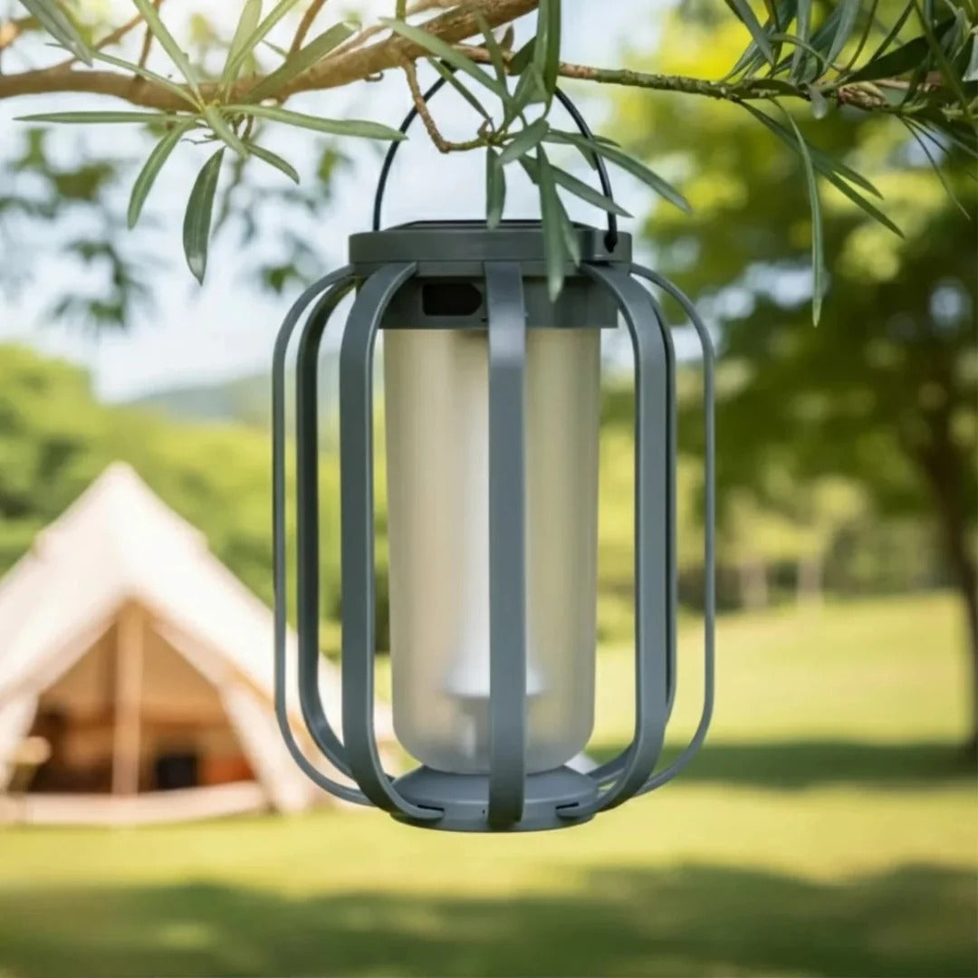 Solar LED Flame Effect Lantern