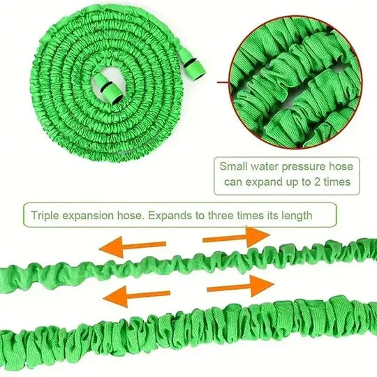 Expandable Garden Hose with 7-Function Spray Gun