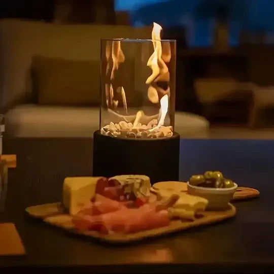 Cordless LED Flame Effect Table Lamp
