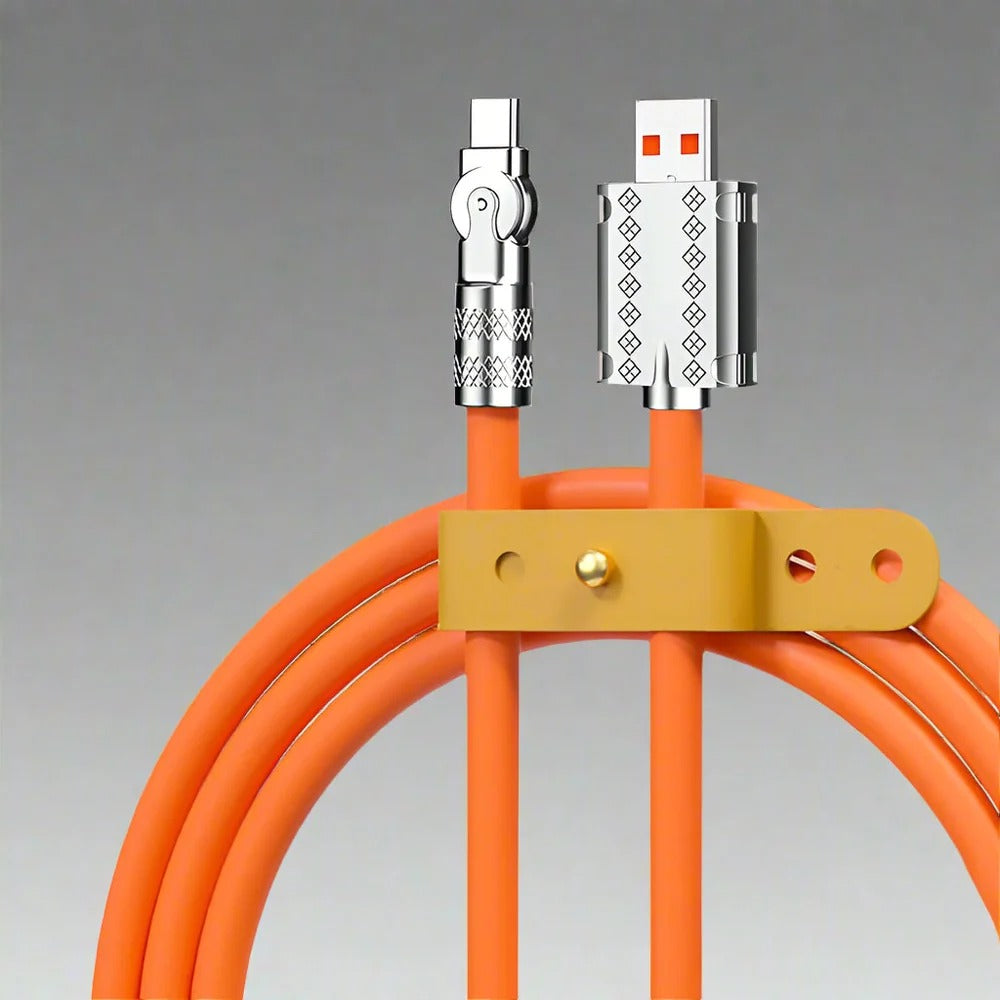 Rotating 120W Fast-Charge USB Cable