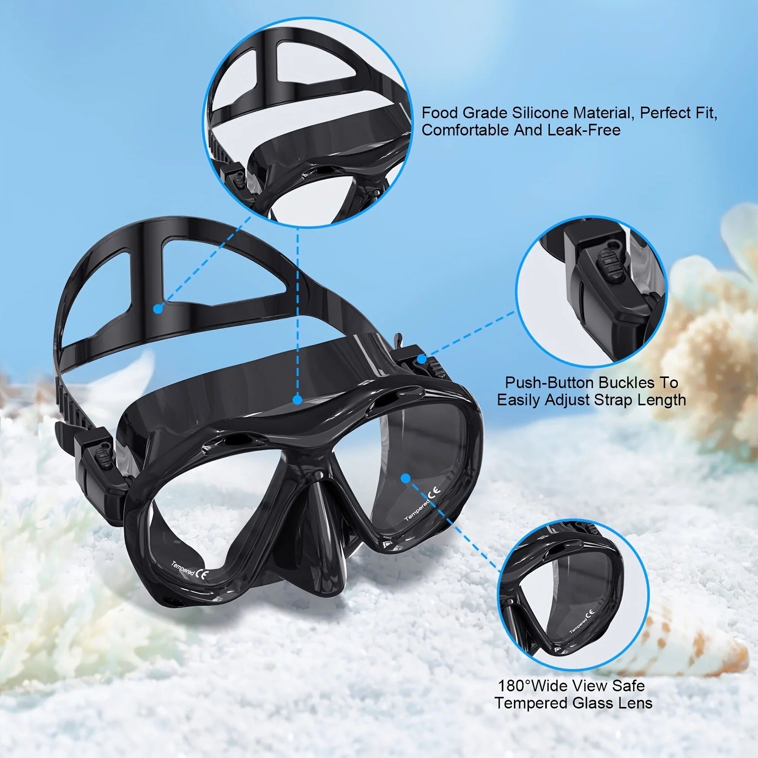 Wide-View Snorkel Mask