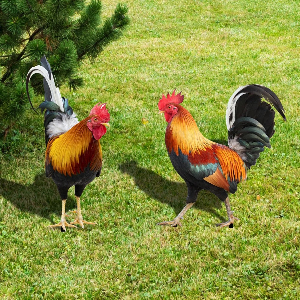 Acrylic Garden Rooster Figure