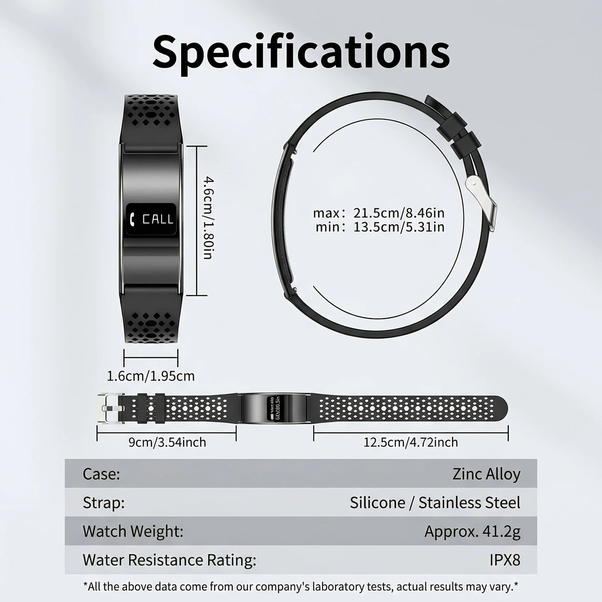 Ultra-Thin Smartwatch with IPX8 Waterproofing and Activity Tracking