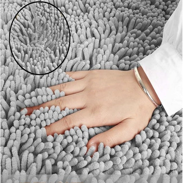Soft Chenille Bath Mat with Memory Foam