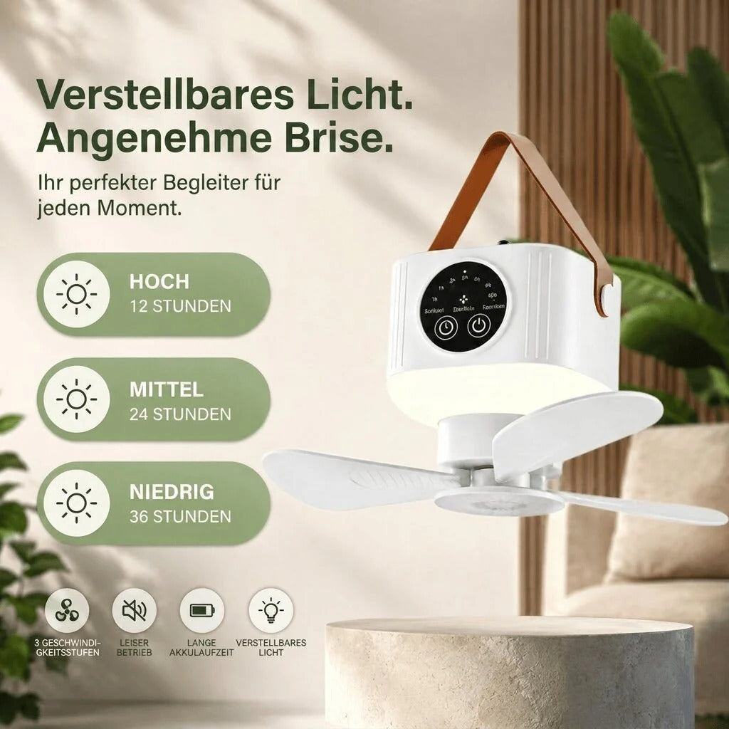 Camping Fan with LED Light