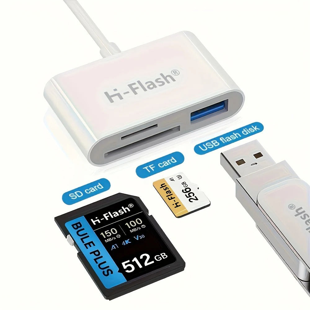3-in-1 USB-C Card Reader