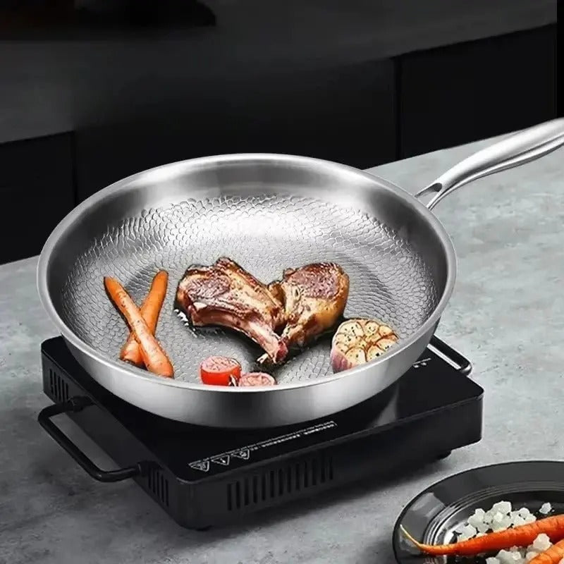 Titanium Non-Stick Frying Pan, Hammered Finish