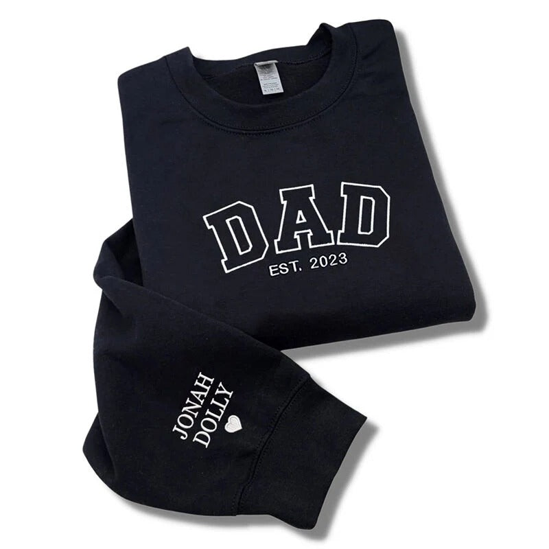 Personalised Embroidered Family Names Sweatshirt