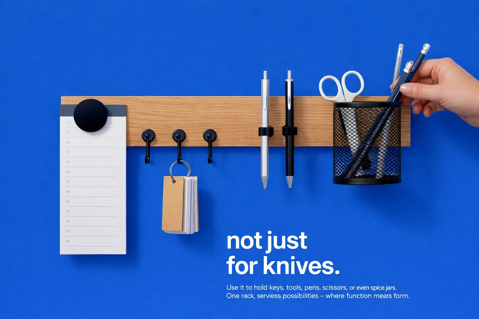 Wooden Magnetic Knife Strip