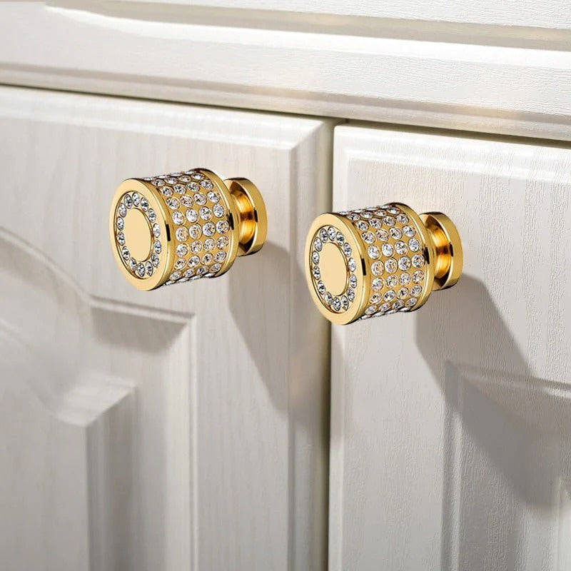 Crystal Brass Cabinet Knobs (2-Pack)